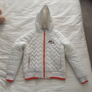 NFL Women's White NFL Team Apparel Denver Broncos Puffer Jacket